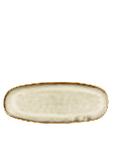 PLATO RACCO OVAL BEIGE 36X14.5X2.5CM