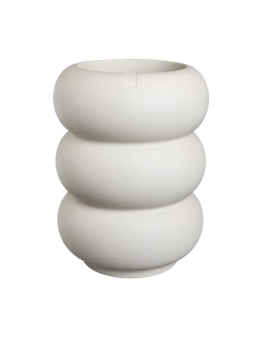Maceta Amber Roll High Blanco Lino 43cm | Elegante y Moderna para Plantas Grandes - Endanea Garden

