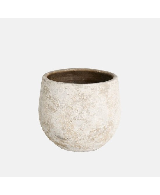 Maceta Bres Crema 24x24 cm | Elegancia y Durabilidad para Jardín e Interior


