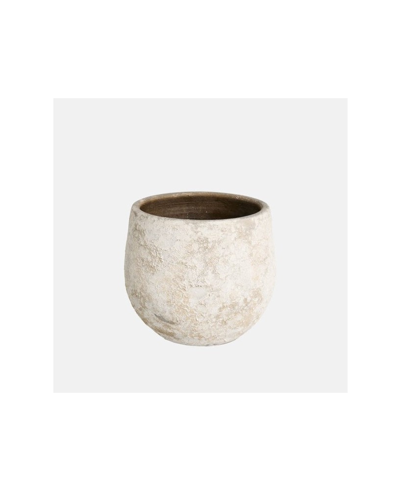 Maceta Bres Crema 24x24 cm | Elegancia y Durabilidad para Jardín e Interior

