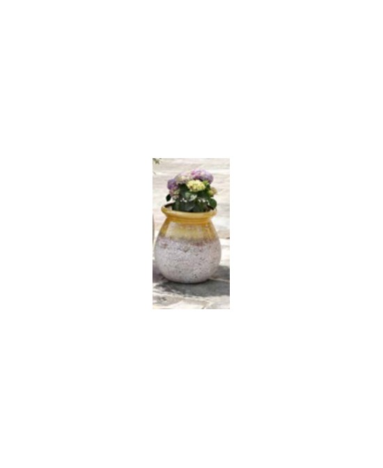 Jarrón Provenzal Esmaltado Miel 40 cm  Decoración Rústica y Elegante | Endanea Garden

