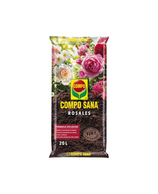 COMPO SANA Rosales 20L | Sustrato especial para rosales con floración intensa y raíces fuertes

