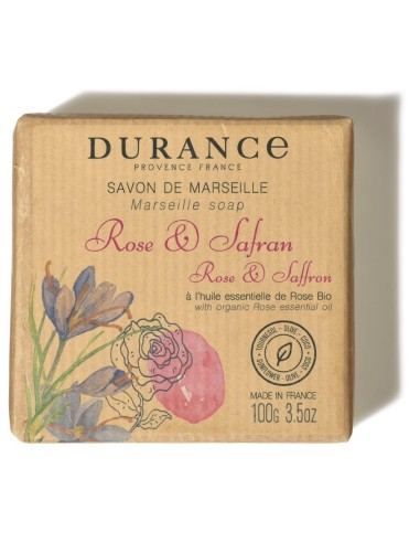 JABON DE MARSELLA ROSA Y AZAFRAN 100GR