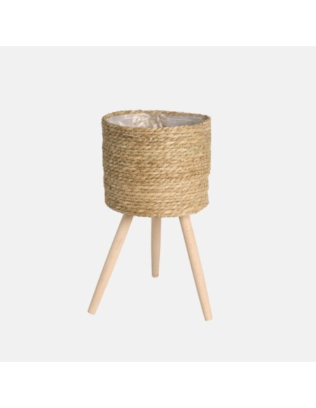 Basket con Pies Lhasa Natural 43cm  Cesto Rústico y Ecológico | Endanea Garden


