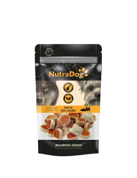 Sushi Pollo y Bacalao 100 gr | Snack Natural y Nutritivo para Perros
