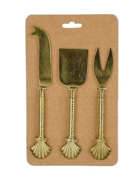 CUCHILLO AUREL DE QUESO ORO 3UD 15.5X2CM