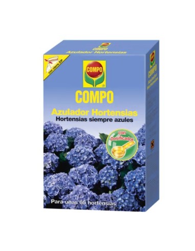 Azulador Hortensias 800g COMPO  Intensifica color azul y mejora floración

