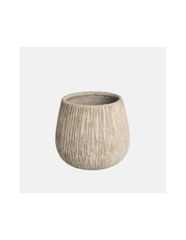 MACETA CAMPANA MERLO 37X31CM CREMA