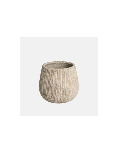 MACETA CAMPANA MERLO 37X31CM CREMA