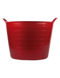 Capazo 42 litros Rojo Plástico Bellota | Resistente, Apilable y Duradero para Jardinería y Construcción

