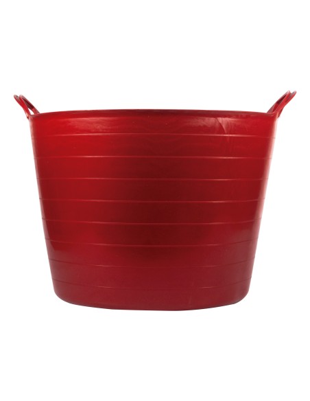 Capazo 42 litros Rojo Plástico Bellota | Resistente, Apilable y Duradero para Jardinería y Construcción

