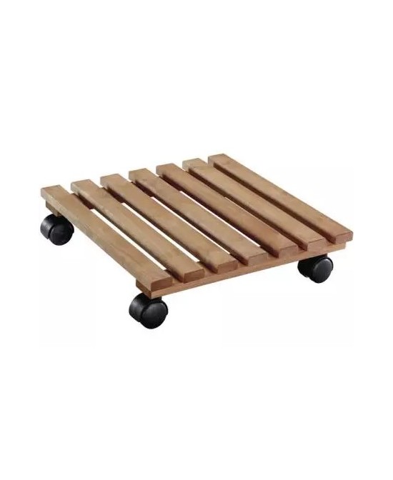 Base con Ruedas 35x35cm Aliso | Soporte Resistente y Móvil para Macetas y Jardineras