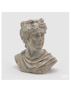 MACETA CEMENTO CABEZA VARON 38CM GRIS