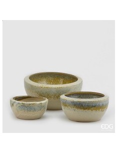 MACETA ESMALTADA CIOTOLA D42 MULTICOLOR GRANDE