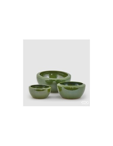 MACETA ESMALTADA CIOTOLA D33 ACEITUNA MEDIANA