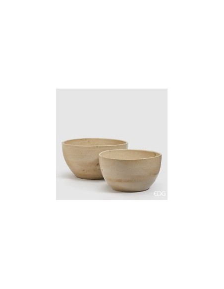 MACETA ESMALTADA IVORY H24 PEQUEÑA