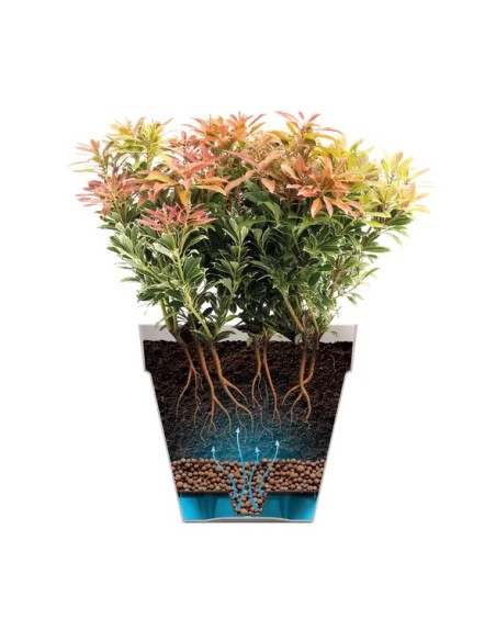 Maceta Loft Urban Red 50cm Blanco  Diseño Moderno y Duradero | Endanea Garden