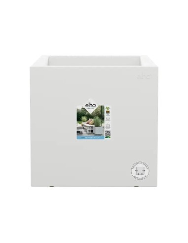 Maceta Vivo Cuadrado Blanco 40cm | Maceta Moderna y Resistente para Plantas | Endanea Garden

