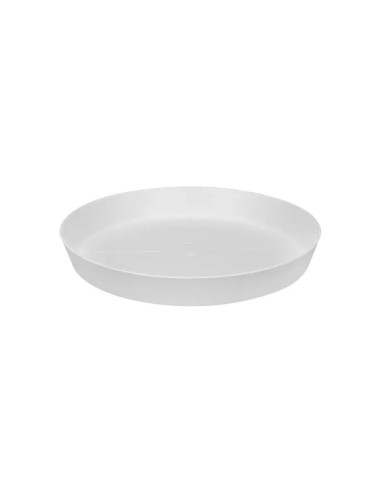 Plato Loft Redondo 17cm Blanco Seda  Elegancia y protección para tus macetas

