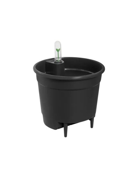 Maceta Autorriego Negra 21 cm | Diseño Elegante y Funcional para Plantas | Endanea Garden