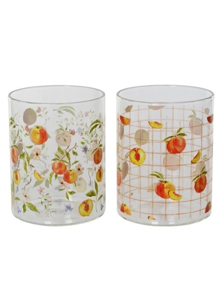 VASO CRISTAL MELOCOTONES  D8XH10CM