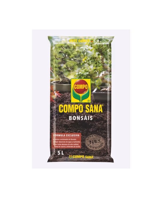 COMPO SANA Bonsáis 5L | Sustrato especializado para bonsáis con drenaje y oxigenación óptima

