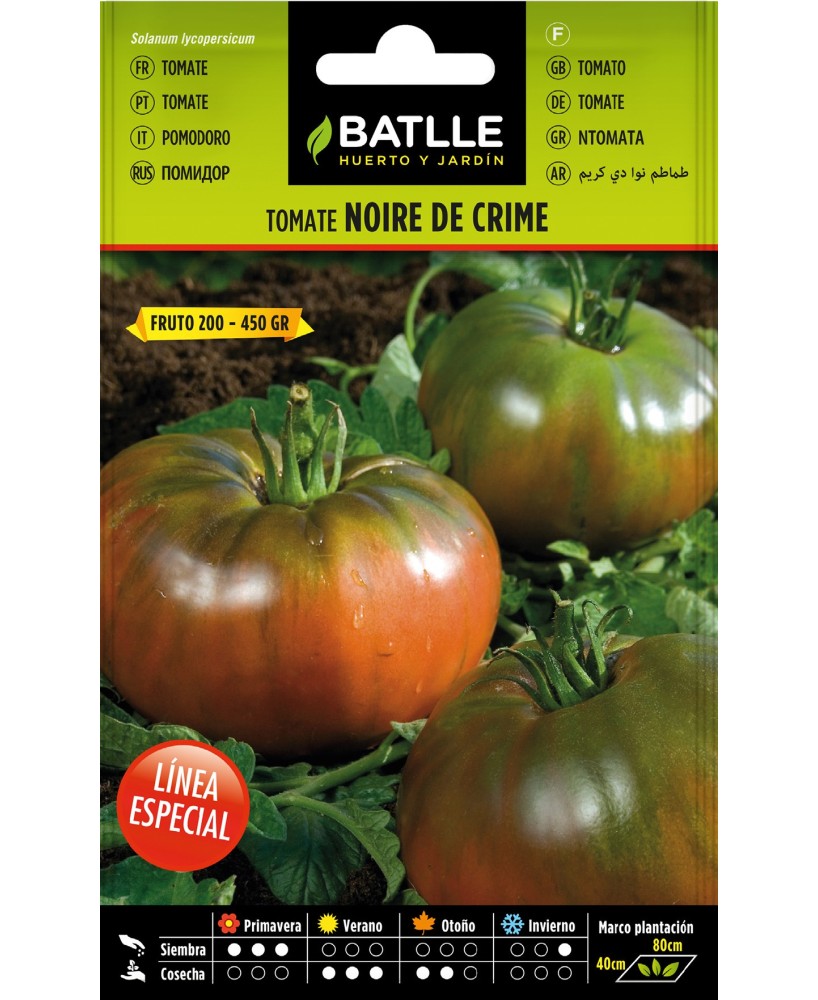 Semillas de Tomate Noire de Crime - Cultivo fácil y frutos jugosos | Endanea Garden
