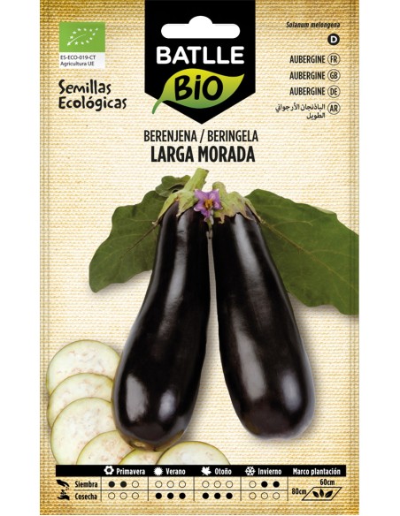SEMILLA ECO BERENJENA LARGA MORADA BATTLE