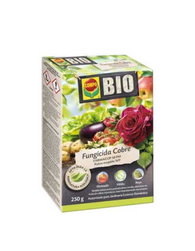 Fungicida Cobre 250gr COMPO  Control efectivo de hongos en plantas y huertos

