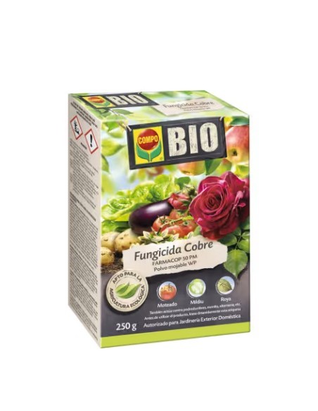 Fungicida Cobre 250gr COMPO  Control efectivo de hongos en plantas y huertos

