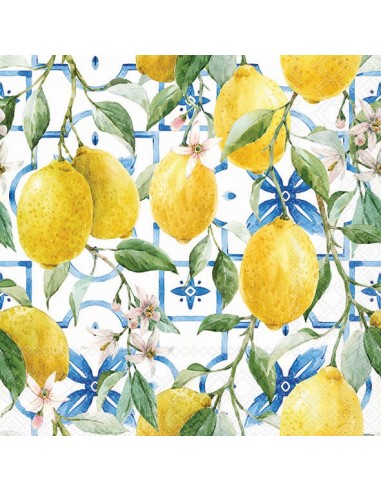 SERVILLETA 33 LIMONES DEL MEDITERRANEO