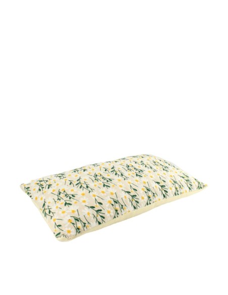 COJIN CON FLORES DE POLIESTER 50X30X8CM