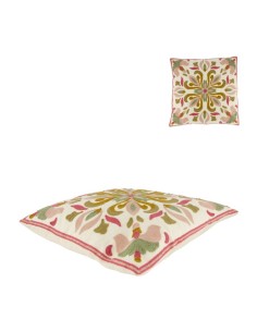 COJIN BORDADO DE LIENZO 45X45X8CM
