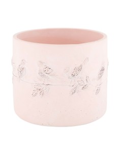 MACETERO PAJARO CEMENTO 18.5X18.5X15.5CM