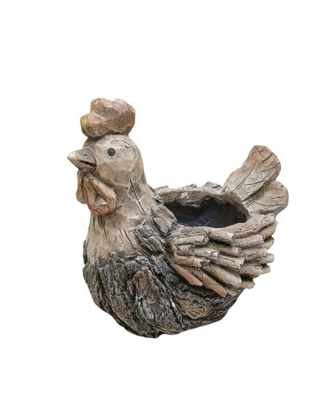 MACETERO GALLINA SIMIL PIEDRA 2XL