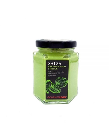 SALSA GOURMET LEON RABANO CON WASABI FCO. 160 ML