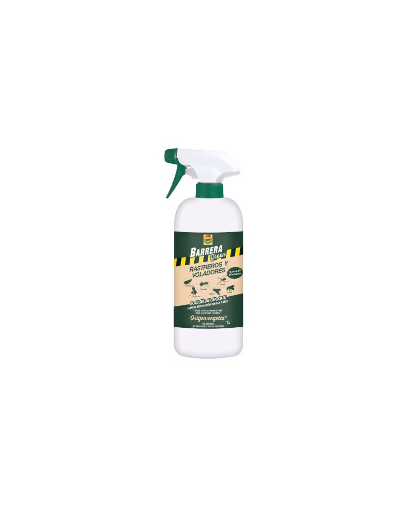 Barrera Green Voladores y Rastreros 1L COMPO  Insecticida Eficaz para Jardín y Hogar

