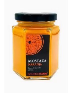 MOSTAZA GOURMET LEON CON NARANJA FCO. 160 ML
