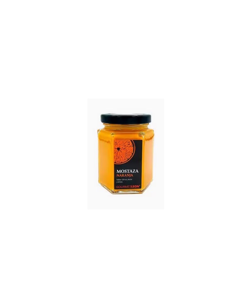 MOSTAZA GOURMET LEON CON NARANJA FCO. 160 ML