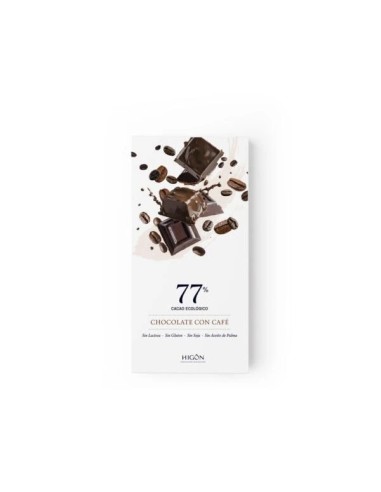 CHOCOLATE NEGRO 77% HIGON CON CAFE ECOLOGICO VEGANO 70G