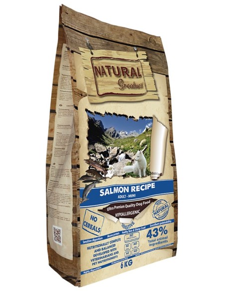 Pienso Sin Cereales para Perros Pequeños | Receta Salmón Mini NG 2kg Endanea