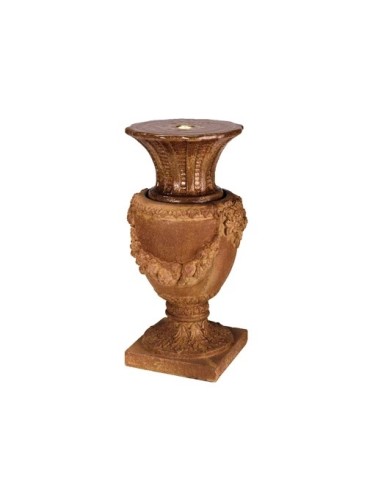FUENTE JARRA MARRON RUSTICO  D47XH88CM
