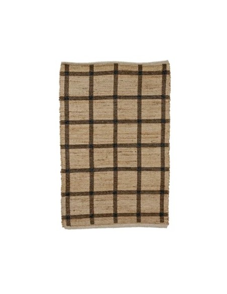ALFOMBRA DE YUTE NATURAL MARRON L90XW60XH0.5CM