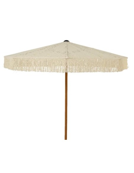 Parasol de Acero Exterior Beige 208 cm diámetro x 230 cm altura  Protección solar resistente


