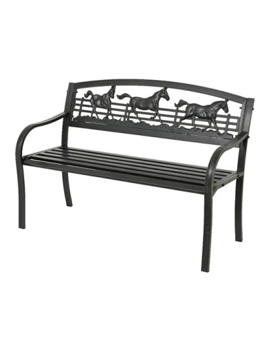 BANCO DE HIERRO CHANTILLY L61XW127XH88CM VERDE ANTIGUO