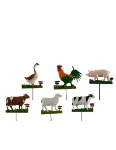 PALO DE JARDIN CON ANIMALES L1XW1XH70CM