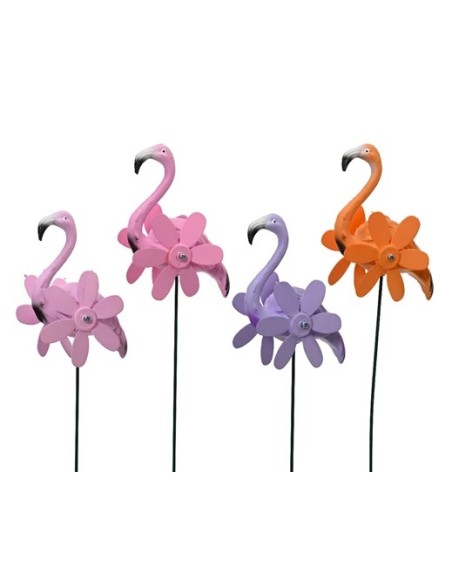 PALO DE JARDIN CON FLAMINGO W10XH70CM