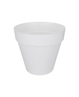 Maceta Loft Redonda con Ruedas 40cm Blanca | Estilo y Funcionalidad | Endanea Garden

