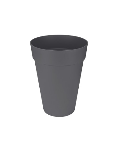 Maceta Loft Urban Redonda Alta 28cm Antracita | Diseño Contemporáneo para Plantas | Endanea Garden

