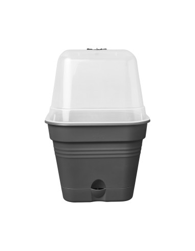 Huerto Urbano Cuadrado Allin1 20 Negro | Cultivo Interior Fácil y Elegante

